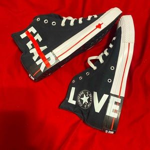 Converse Chuck Taylor All Star “Fear Love” Hi-Top Sneakers